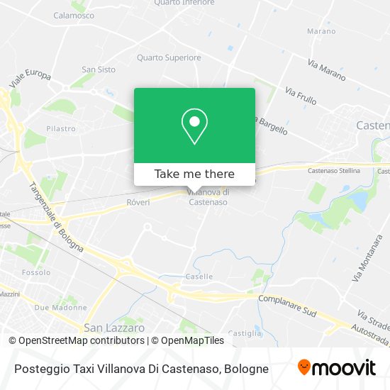 Posteggio Taxi Villanova Di Castenaso map