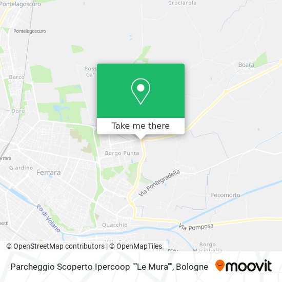 Parcheggio Scoperto Ipercoop ""Le Mura"" map