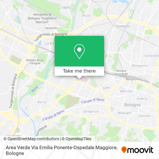 Area Verde Via Emilia Ponente-Ospedale Maggiore map