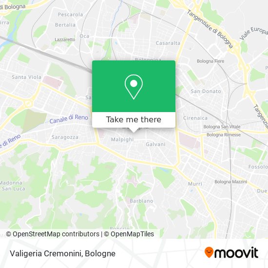Valigeria Cremonini map