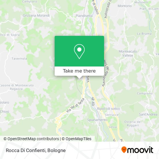 Rocca Di Confienti map