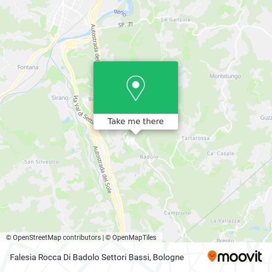 Falesia Rocca Di Badolo Settori Bassi map