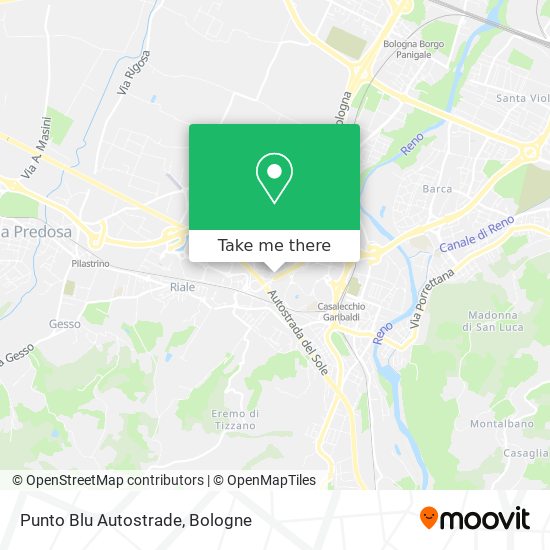 Punto Blu Autostrade map