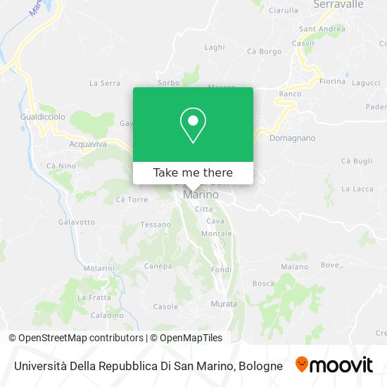 Università Della Repubblica Di San Marino map