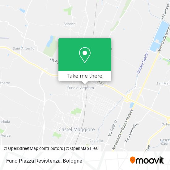 Funo Piazza Resistenza map