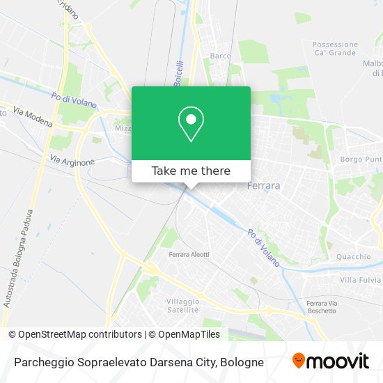 Parcheggio Sopraelevato Darsena City map