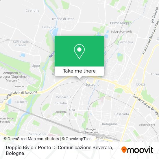 Doppio Bivio / Posto Di Comunicazione Beverara map