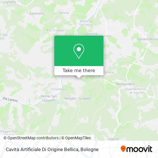 Cavità Artificiale Di Origine Bellica map