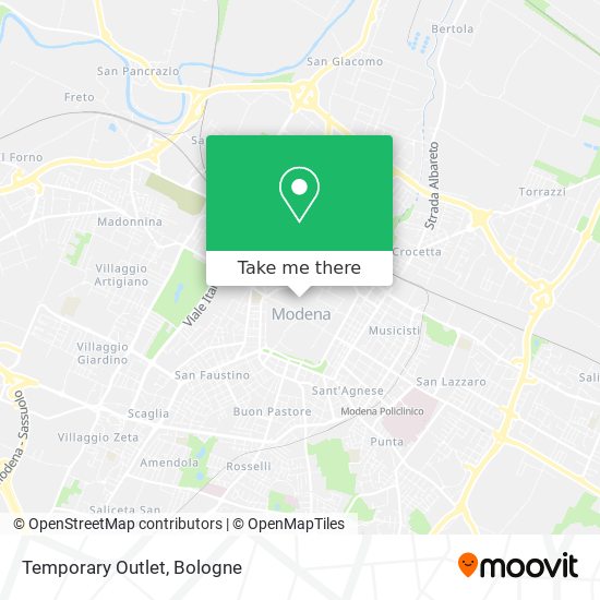 Temporary Outlet map