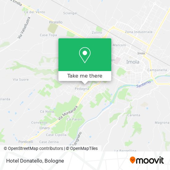 Hotel Donatello map