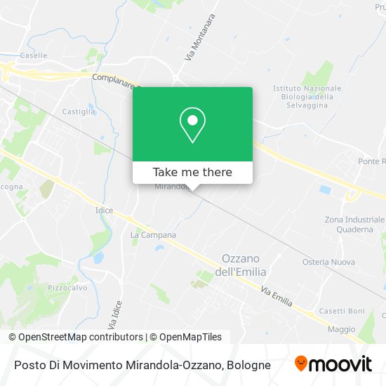 Posto Di Movimento Mirandola-Ozzano map