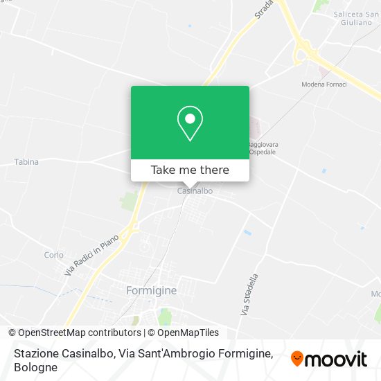 Stazione Casinalbo, Via Sant'Ambrogio Formigine map