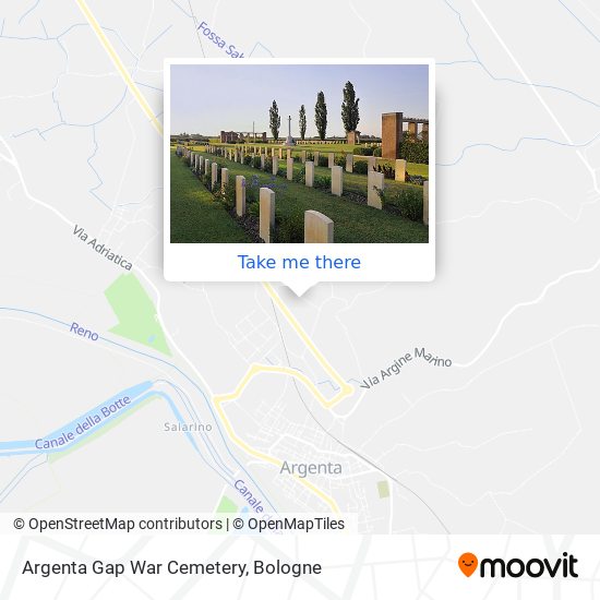 Argenta Gap War Cemetery map