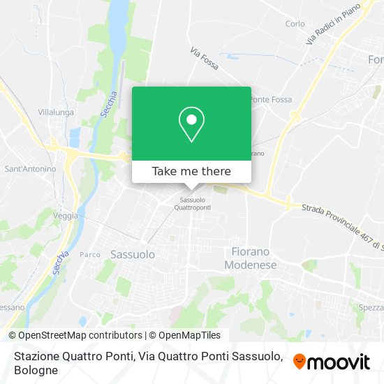 Stazione Quattro Ponti, Via Quattro Ponti Sassuolo map