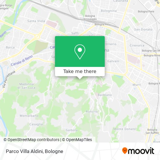 Parco Villa Aldini map
