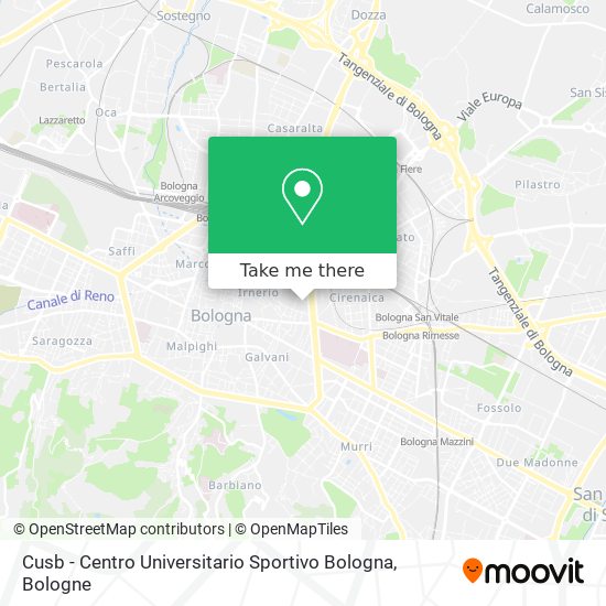 Cusb - Centro Universitario Sportivo Bologna map