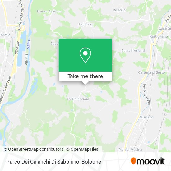 Parco Dei Calanchi Di Sabbiuno map