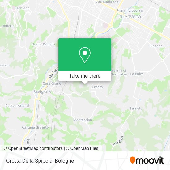 Grotta Della Spipola map