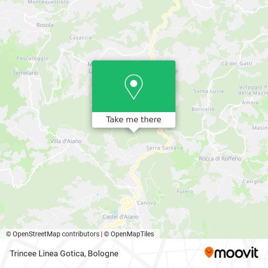 Trincee Linea Gotica map