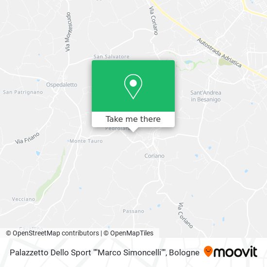 Palazzetto Dello Sport ""Marco Simoncelli"" map