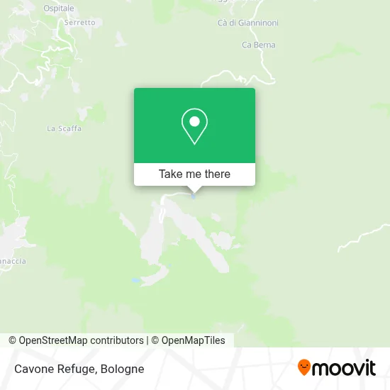 Cavone Refuge map
