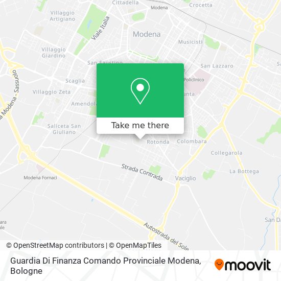 Guardia Di Finanza Comando Provinciale Modena map