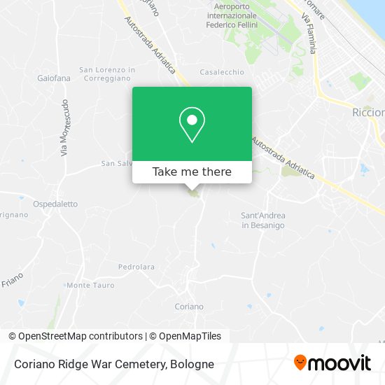 Coriano Ridge War Cemetery map