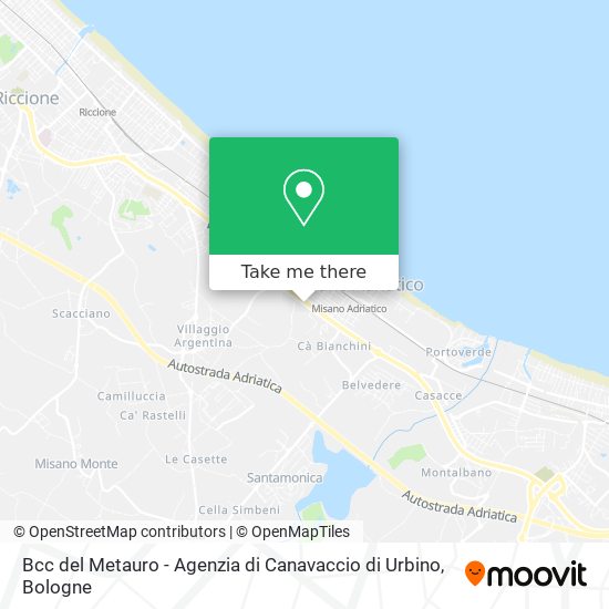 Bcc del Metauro - Agenzia di Canavaccio di Urbino map