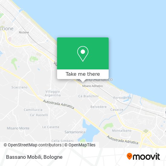 Bassano Mobili map