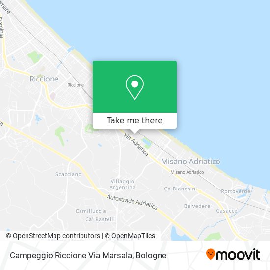 Campeggio Riccione Via Marsala map