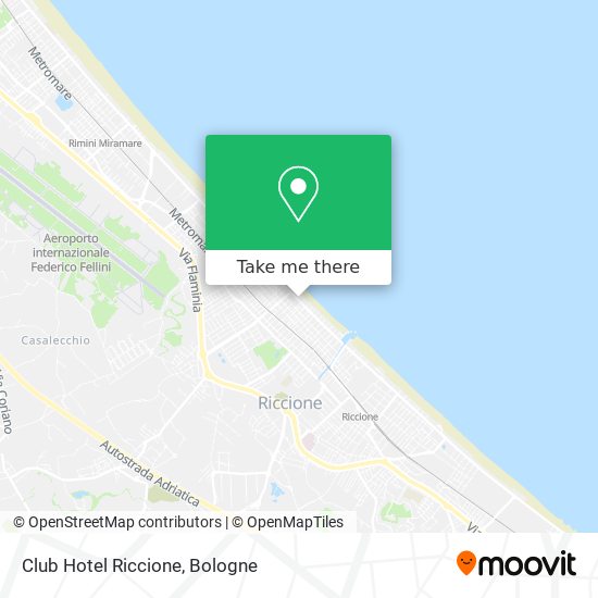 Club Hotel Riccione map