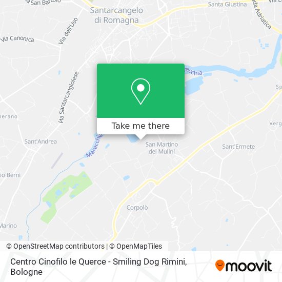 Centro Cinofilo le Querce - Smiling Dog Rimini map