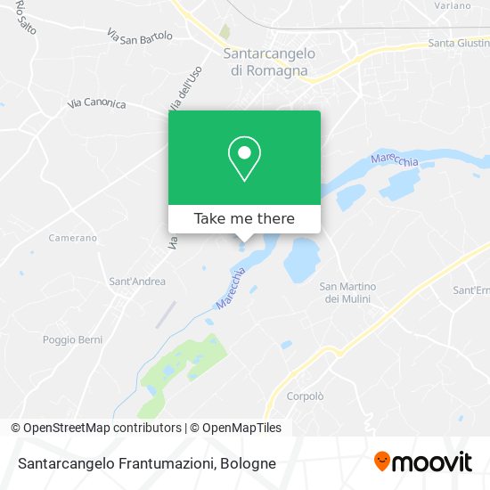 Santarcangelo Frantumazioni map