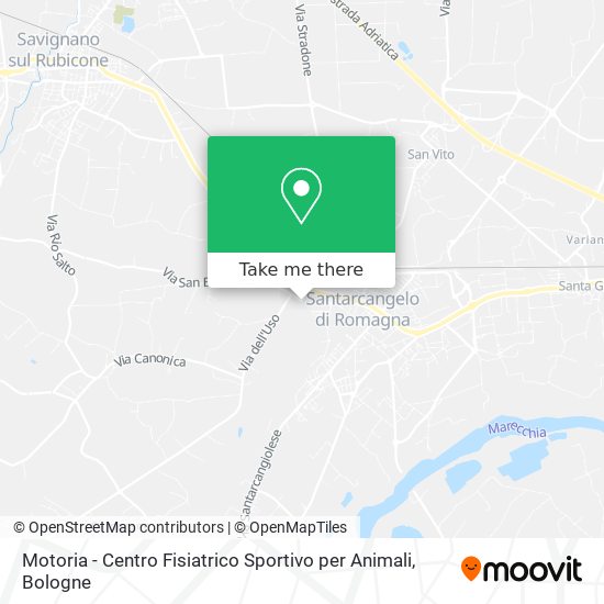 Motoria - Centro Fisiatrico Sportivo per Animali map