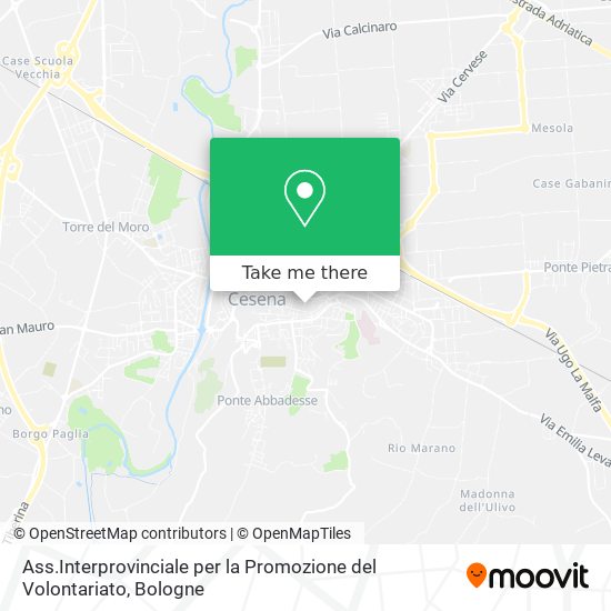 Ass.Interprovinciale per la Promozione del Volontariato map