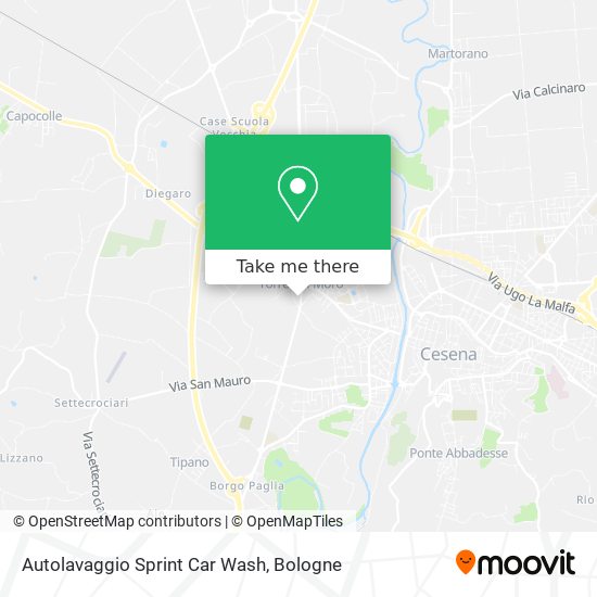 Autolavaggio Sprint Car Wash map