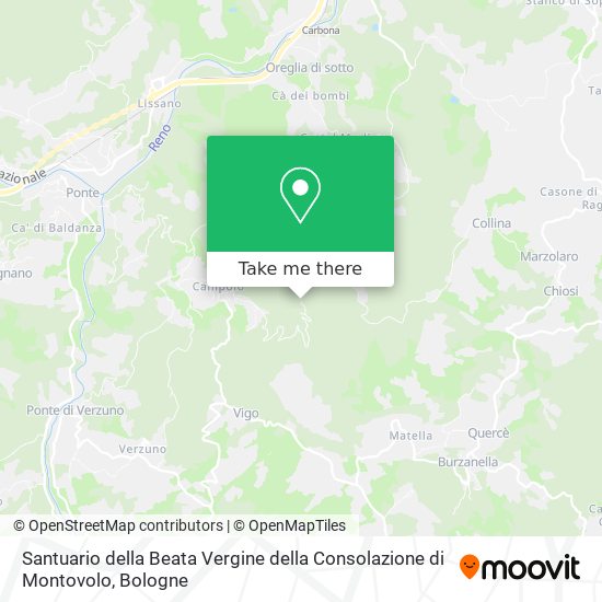Santuario della Beata Vergine della Consolazione di Montovolo map