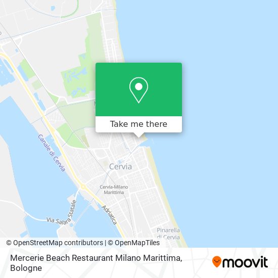 Mercerie Beach Restaurant Milano Marittima map