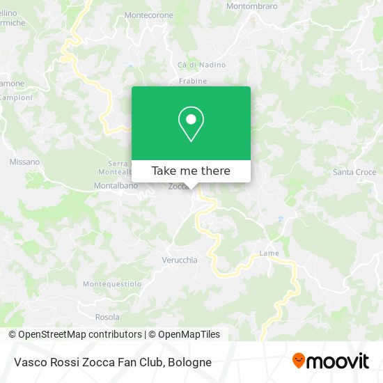 Vasco Rossi Zocca Fan Club map