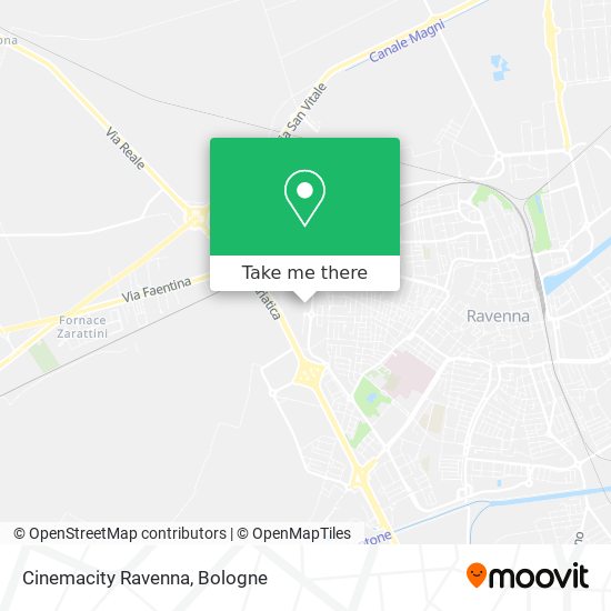 Cinemacity Ravenna map