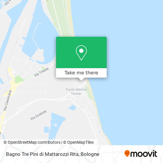 Bagno Tre Pini di Mattarozzi Rita map