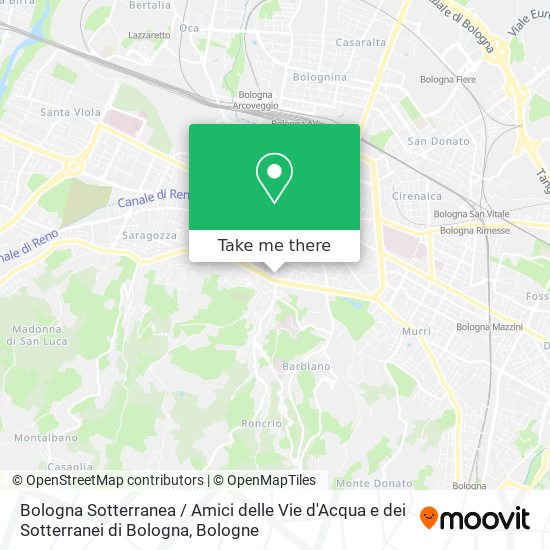 Bologna Sotterranea / Amici delle Vie d'Acqua e dei Sotterranei di Bologna map