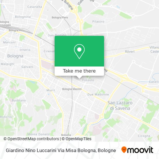 Giardino Nino Luccarini Via Misa Bologna map