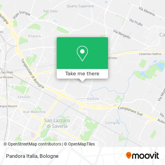 Pandora Italia map