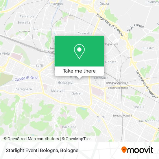 Starlight Eventi Bologna map