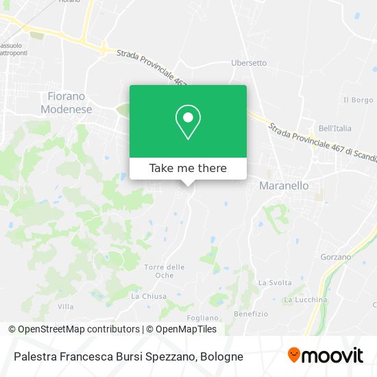 Palestra Francesca Bursi Spezzano map