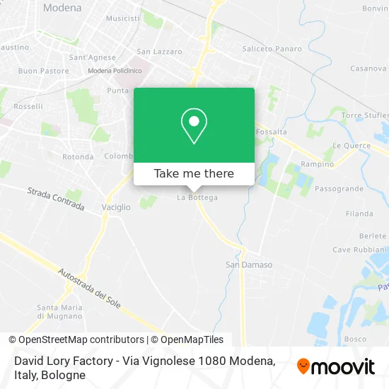 David Lory Factory - Via Vignolese 1080 Modena, Italy map