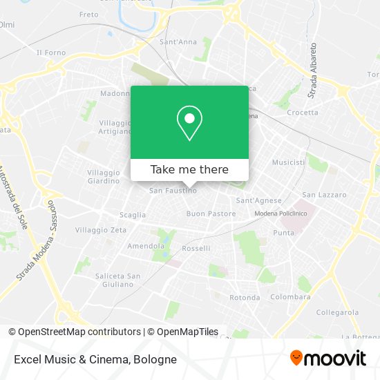 Excel Music & Cinema map