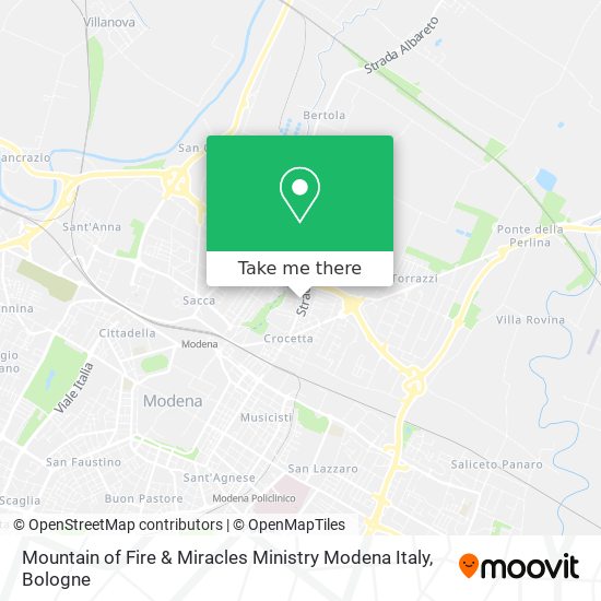 Mountain of Fire & Miracles Ministry Modena Italy map