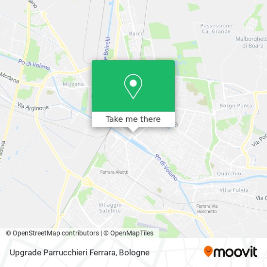 Upgrade Parrucchieri Ferrara map